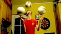 Kid Juggles Soccer Balls Like a Circus Seal